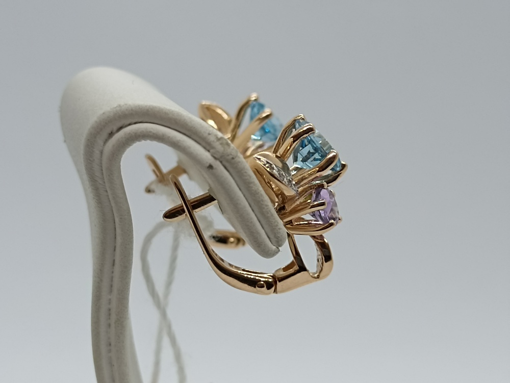 СЕРЬГИ С КАМНЯМИ (Au 585)