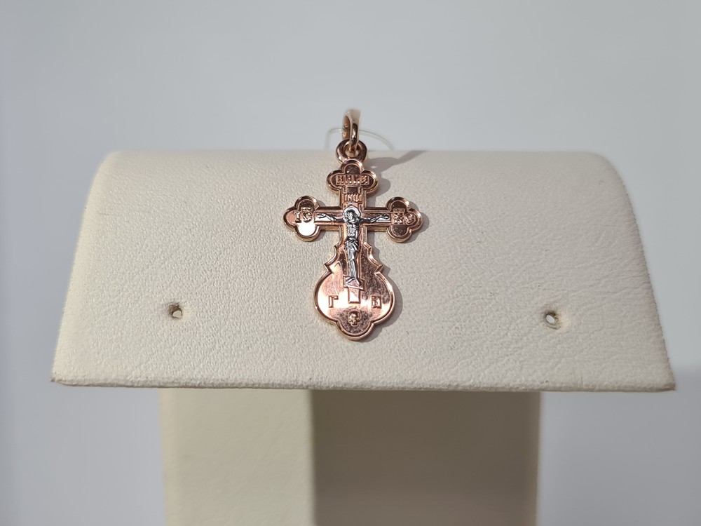 800917-1002 ПОДВЕСКА КРЕСТ без камня (Au 585)