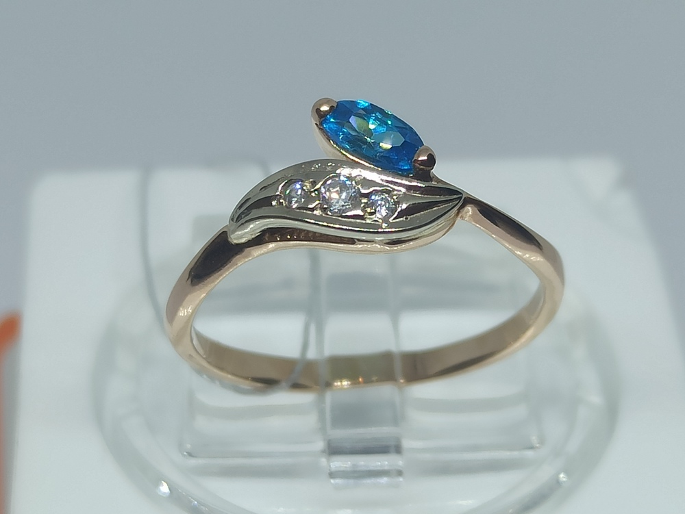 КОЛЬЦО С КАМНЯМИ (Au 585)