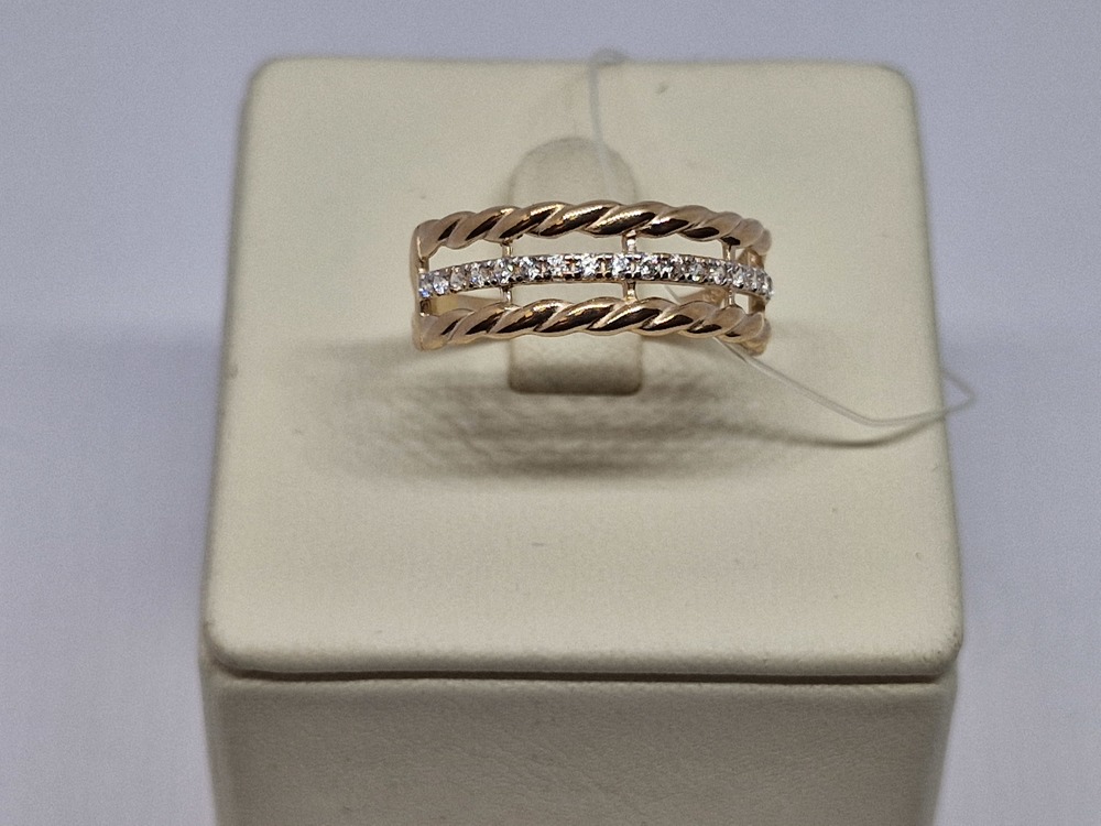 КОЛЬЦО С КАМНЯМИ (Au 585)