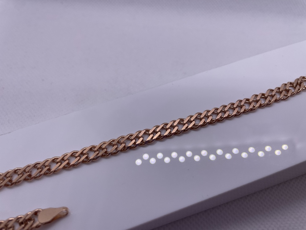 БРАСЛЕТ ПОЛНОВЕСНЫЙ Ромб двойной Au 585