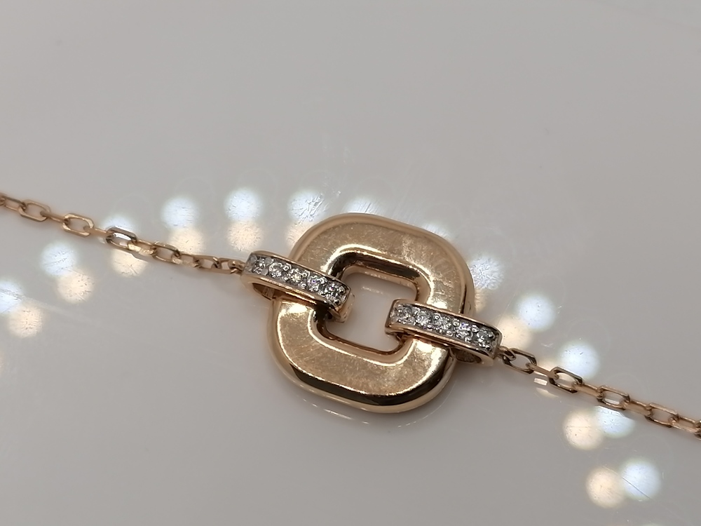 БРАСЛЕТ ФАНТАЗИЯ с камнями (Au 585)