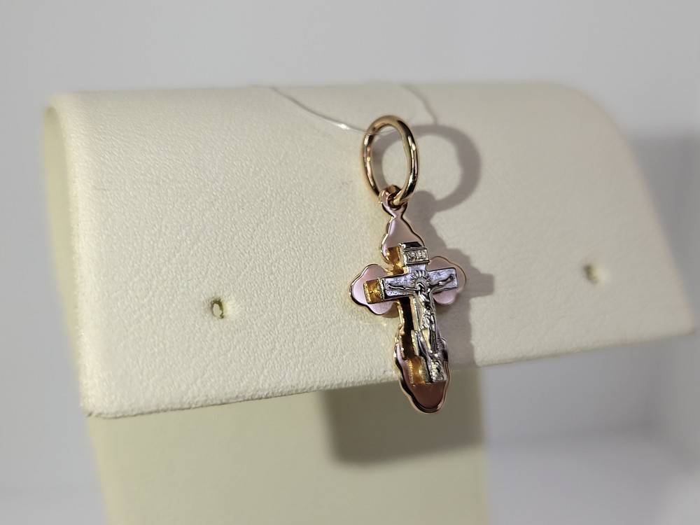 810-00344-10-00-00-00 ПОДВЕСКА КРЕСТ без камня (Au 585)