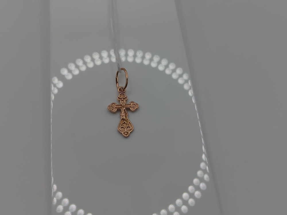ПОДКБК585 ПОДВЕСКА КРЕСТ БЕЗ КАМНЯ (Au 585)