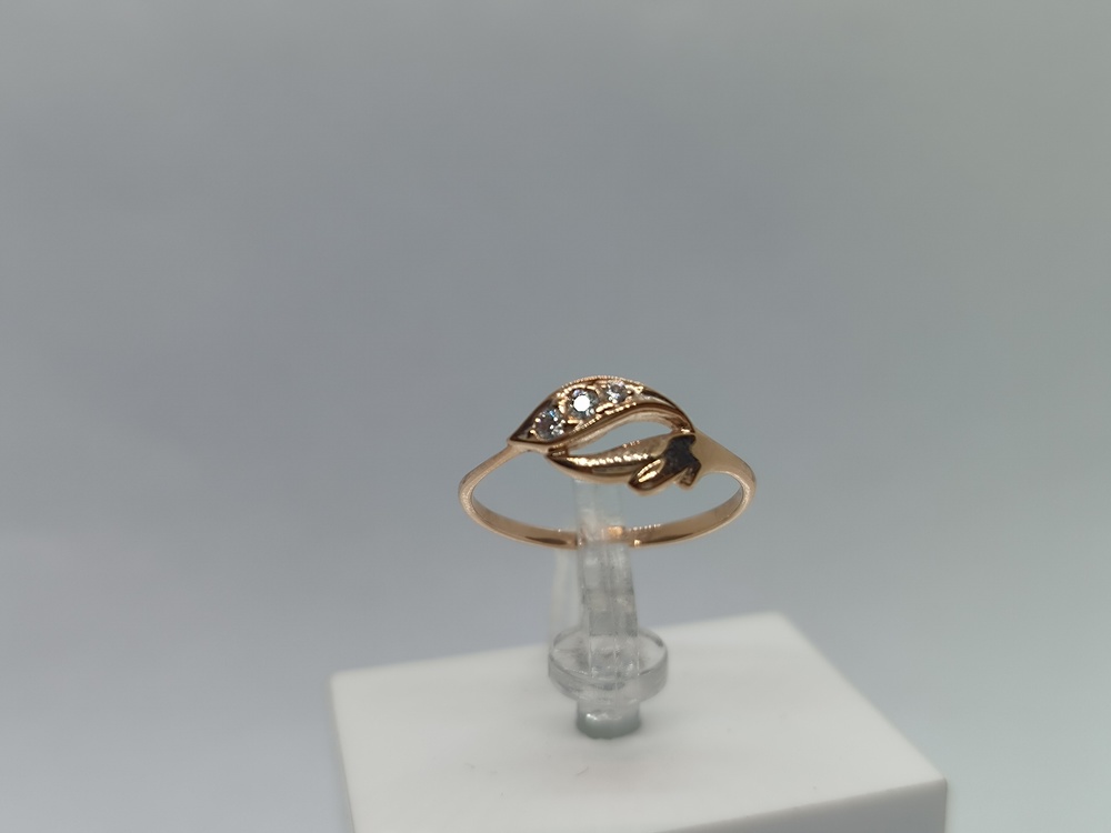 КОЛЬЦО С КАМНЯМИ (Au 585)