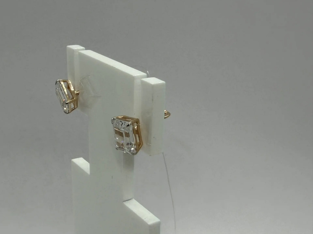 СЕРЬГИ ПУСЕТЫ с камнем (Au 585)