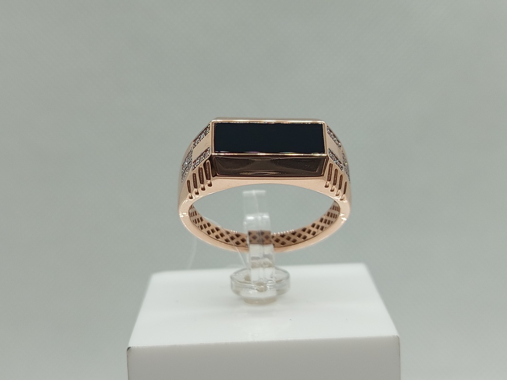 КОЛЬЦО ПЕЧАТКА с камнями (Au 585)