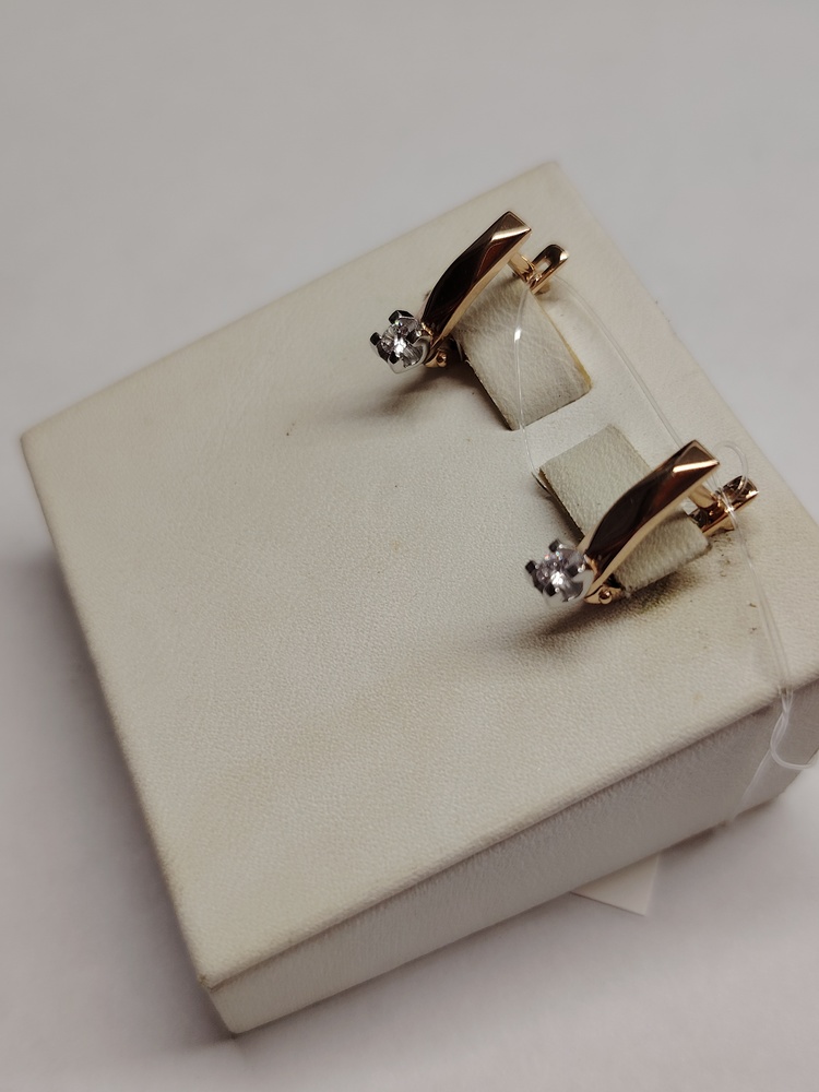 СЕРЬГИ С КАМНЕМ (Au 585)