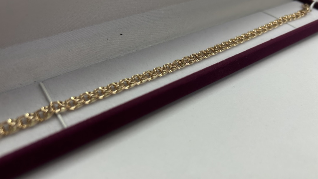 БЛБ585 БРАСЛЕТ ПОЛНОВЕСНЫЙ Бисмарк (Au 585)