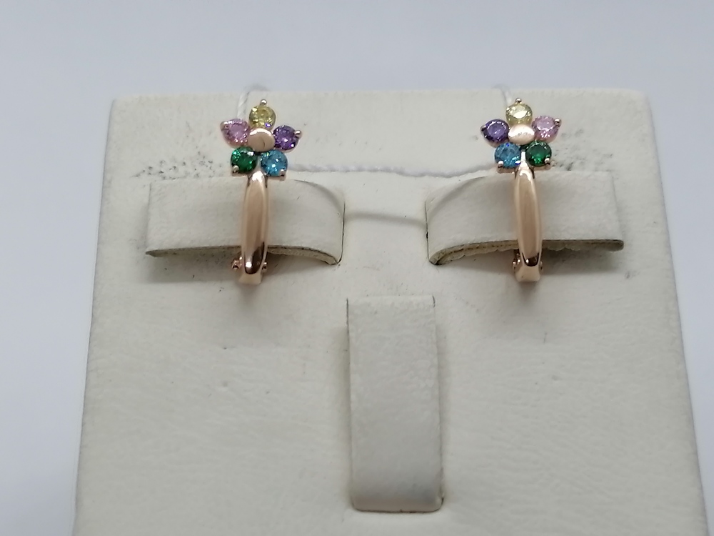 СЕРЬГИ С КАМНЯМИ (Au 585)