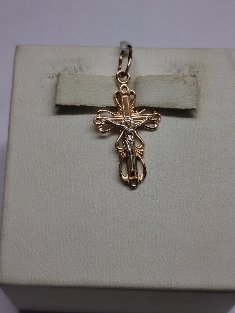 ПОДКБК585 ПОДВЕСКА КРЕСТ БЕЗ КАМНЯ (Au 585)