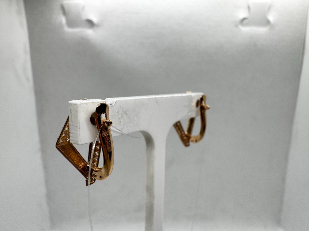 01-218212 СЕРЬГИ С КАМНЯМИ (Au 585)