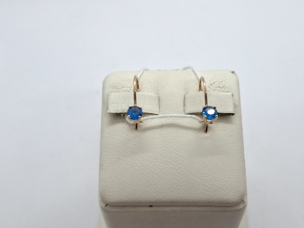 СЕРЬГИ С КАМНЕМ (Au 585)