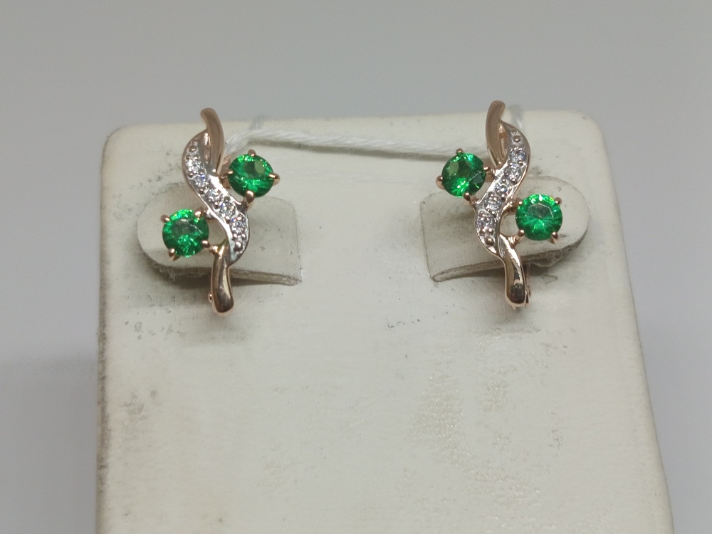 СЕРЬГИ С КАМНЯМИ (Au 585)