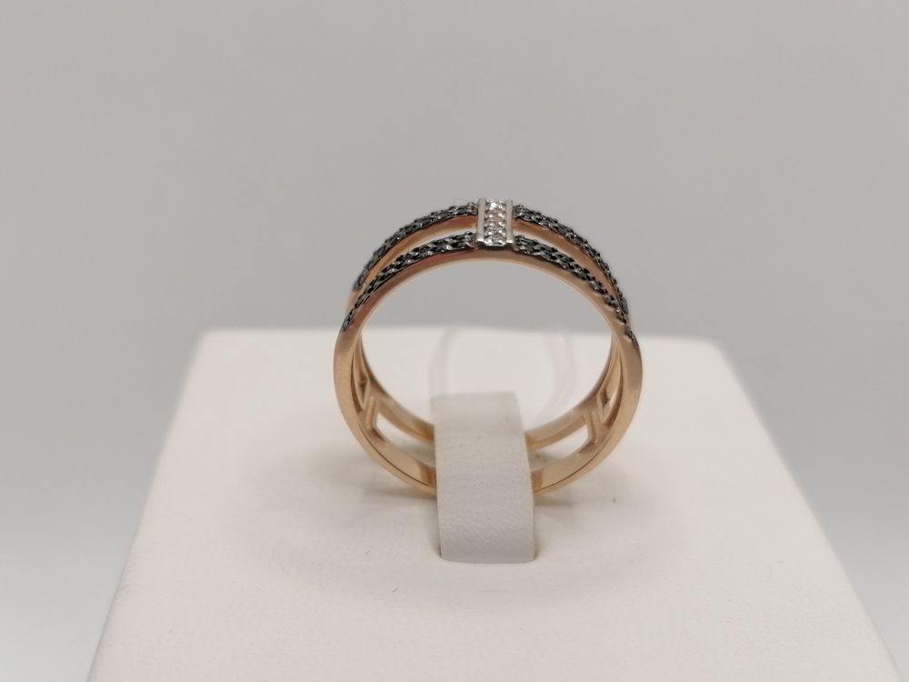 Кч5257 КОЛЬЦО С КАМНЯМИ (Au 585)