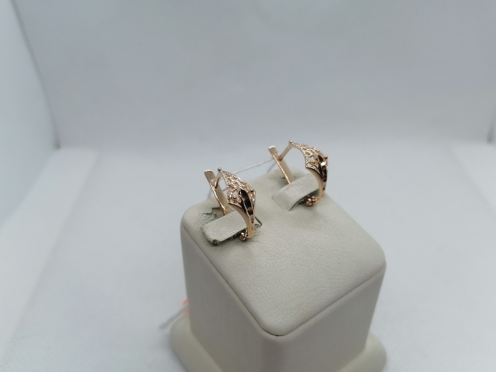 СЕРЬГИ БЕЗ КАМНЯ (Au 585)