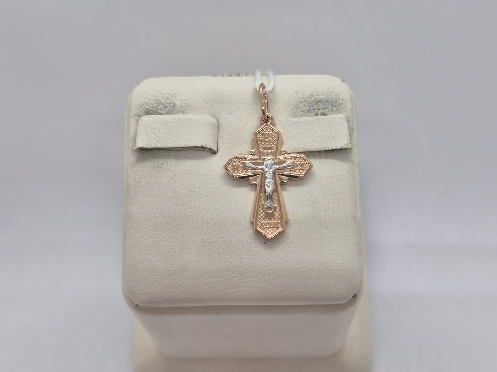 ПОДВЕСКА КРЕСТ БЕЗ КАМНЯ (Au 585)