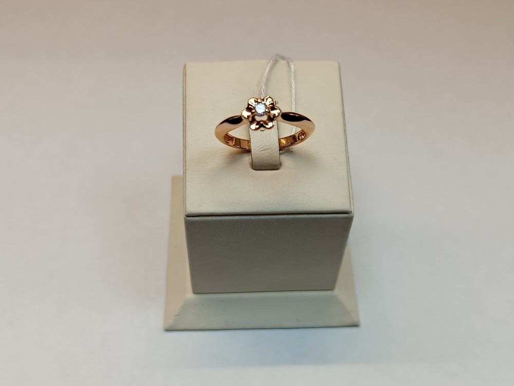 КОЛКМ585 КОЛЬЦО С КАМНЕМ (Au 585)