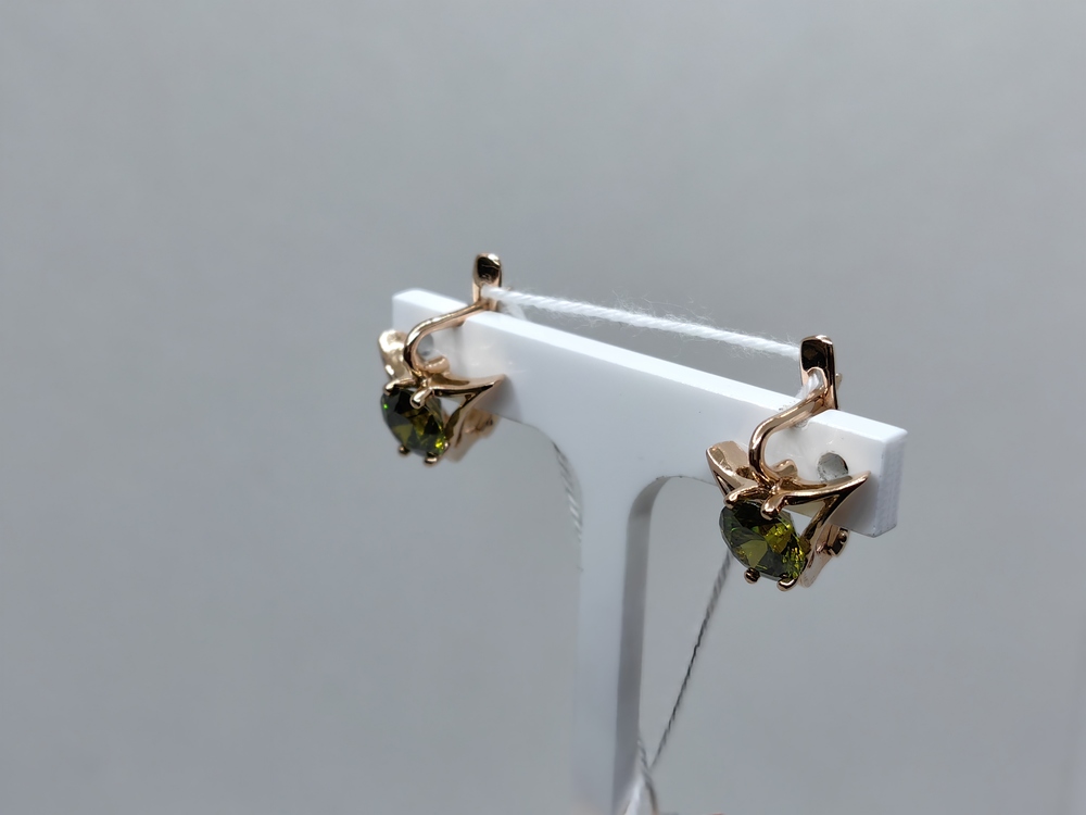 СЕРЬГИ С КАМНЕМ (Au 585)