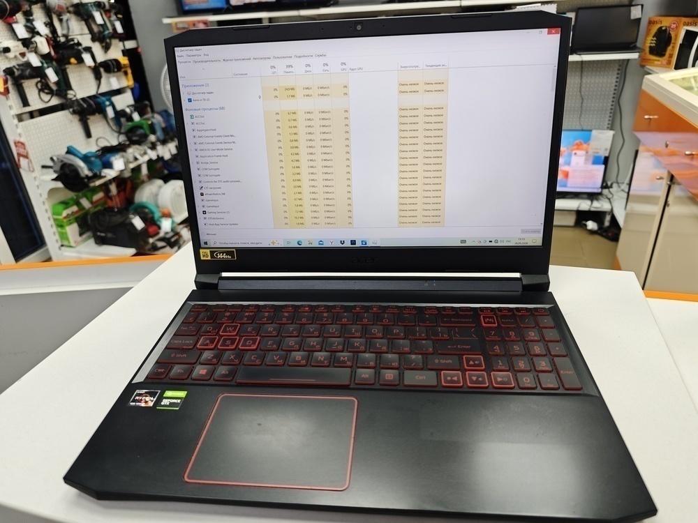 Ноутбук Acer; Ryzen 5 4600H, GeForce GTX 1650 TI, 8 Гб, 512 GB, Нет