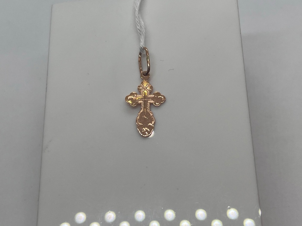 ПОДВЕСКА КРЕСТ БЕЗ КАМНЯ (Au 585)