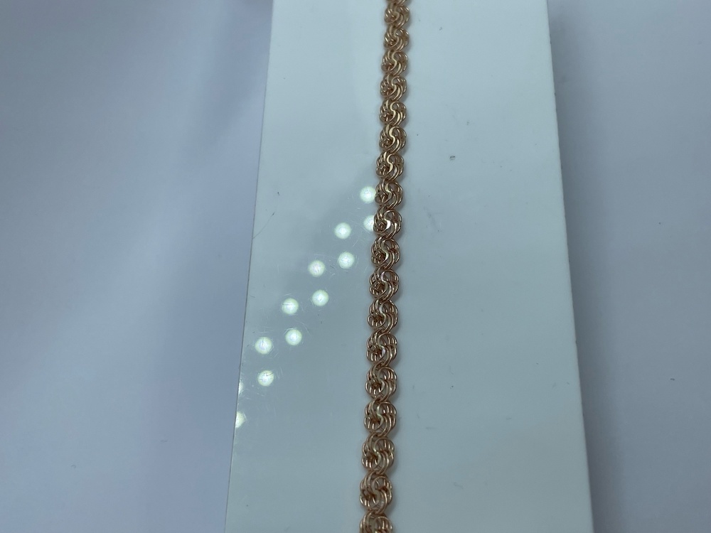 Роза Б040 БРАСЛЕТ ПУСТОТЕЛЫЙ Роза (Au 585)