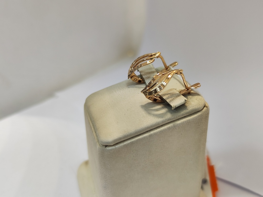 СБКМ585 СЕРЬГИ БЕЗ КАМНЯ (Au 585)