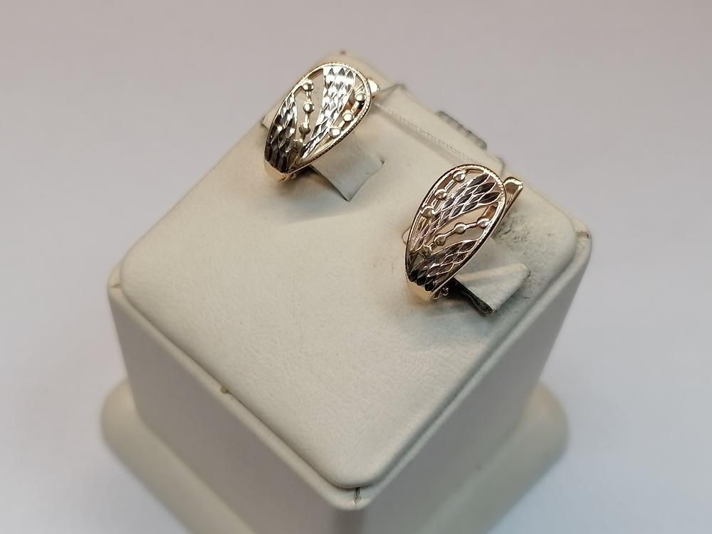 СЕРЬГИ БЕЗ КАМНЯ (Au 585)