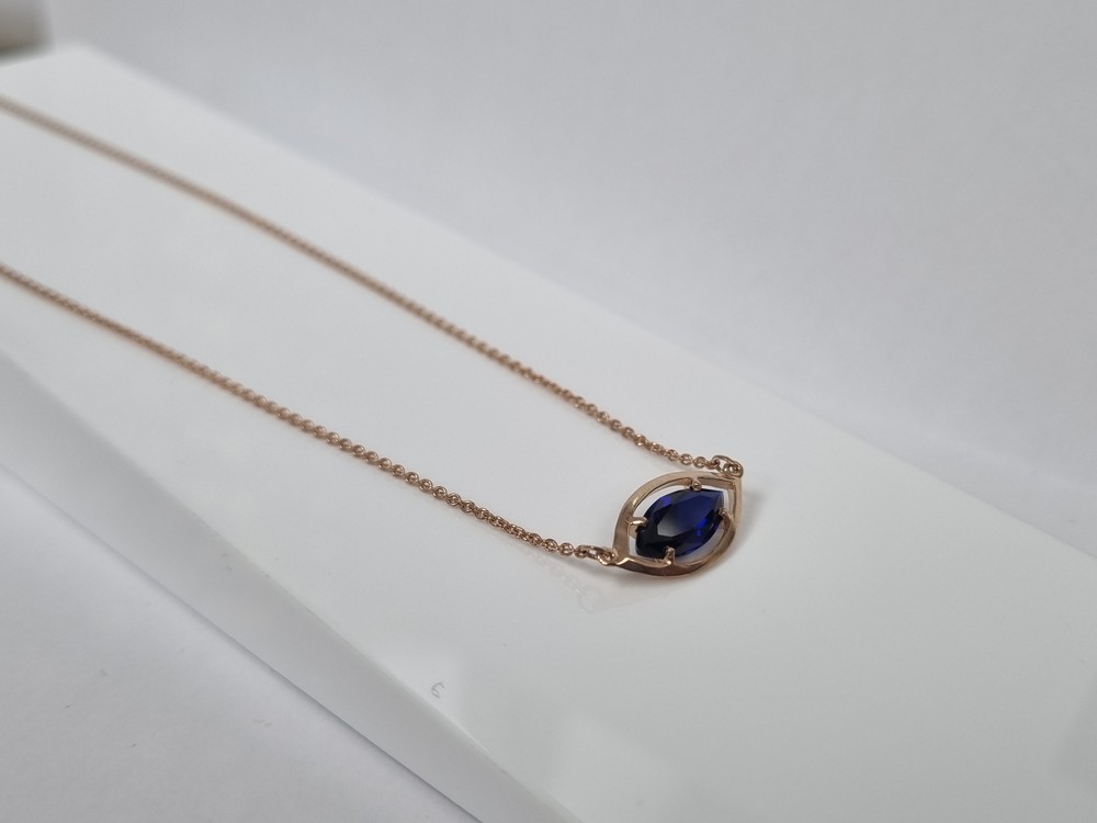 КОЛЬЕ С КАМНЕМ Au 585