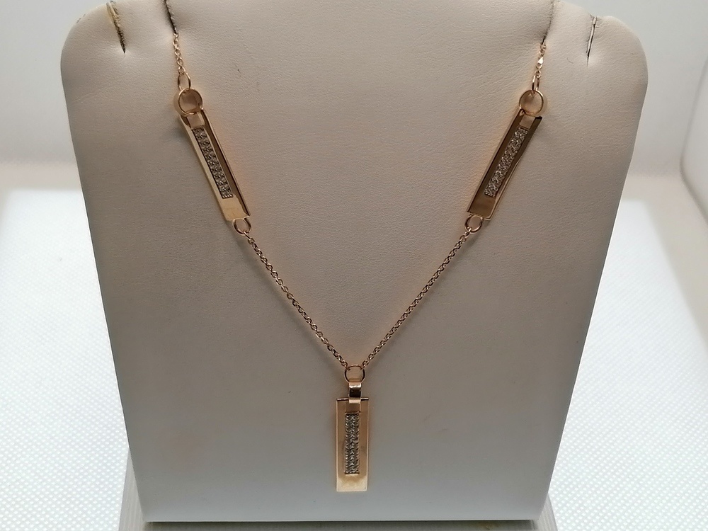 КОЛЬЕ С КАМНЯМИ (Au 585)