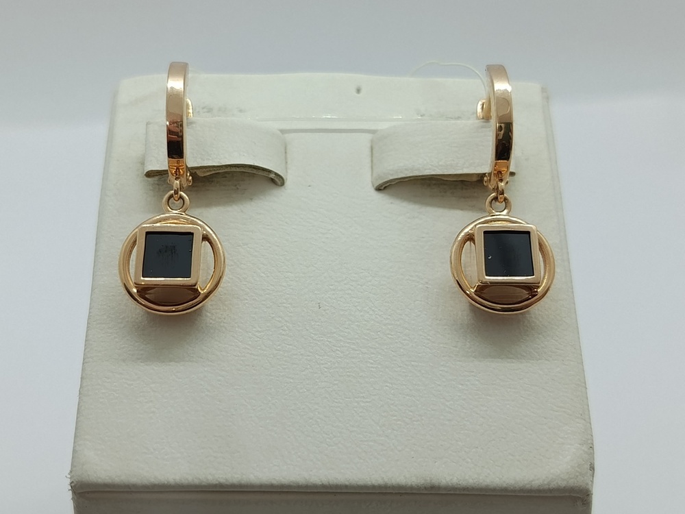 СЕРЬГИ С КАМНЕМ (Au 585)