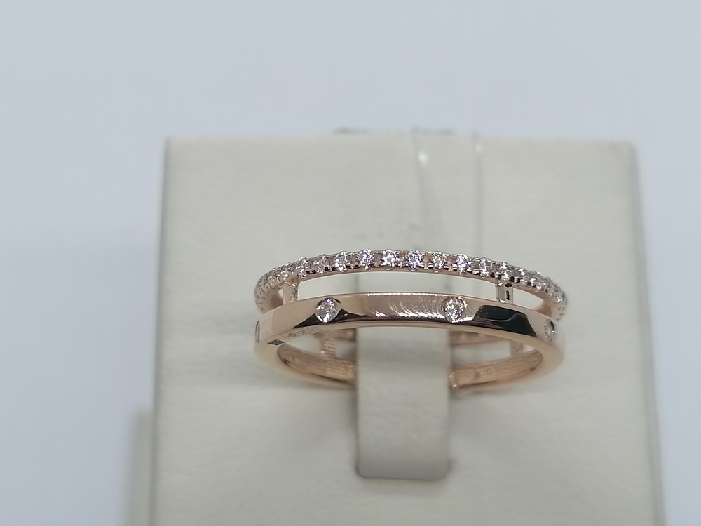 КОЛЬЦО С КАМНЯМИ (Au 585)