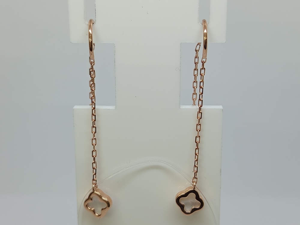 СЕРЬГИ ПРОДЕВКИ с камнем (Au 585)