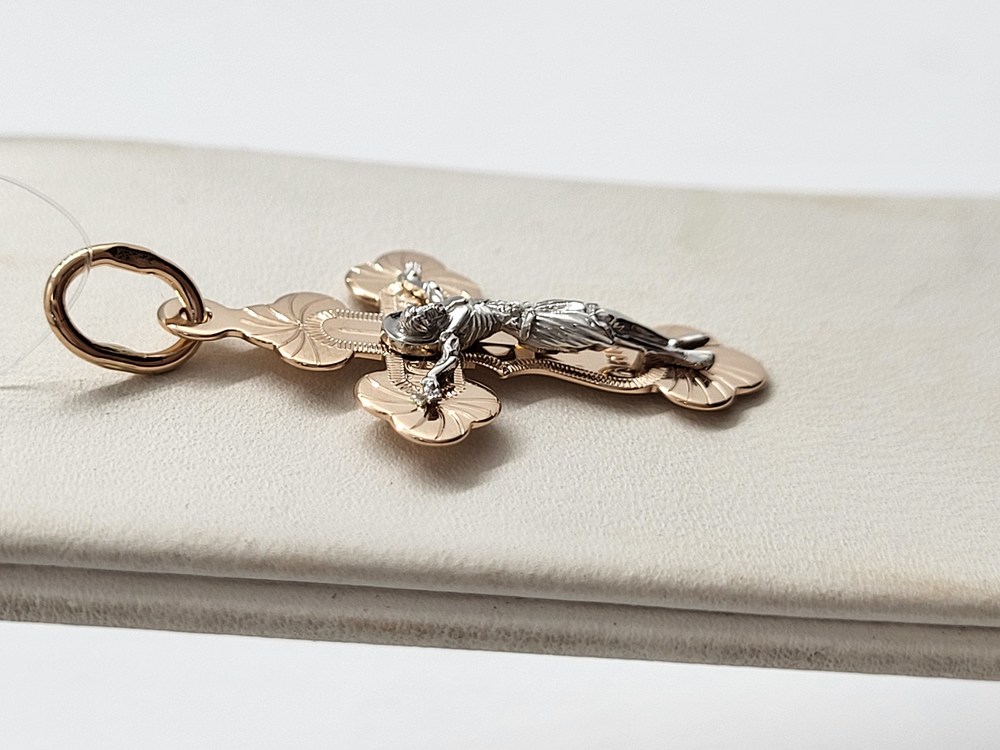 ПОДВЕСКА КРЕСТ без камня (Au 585)