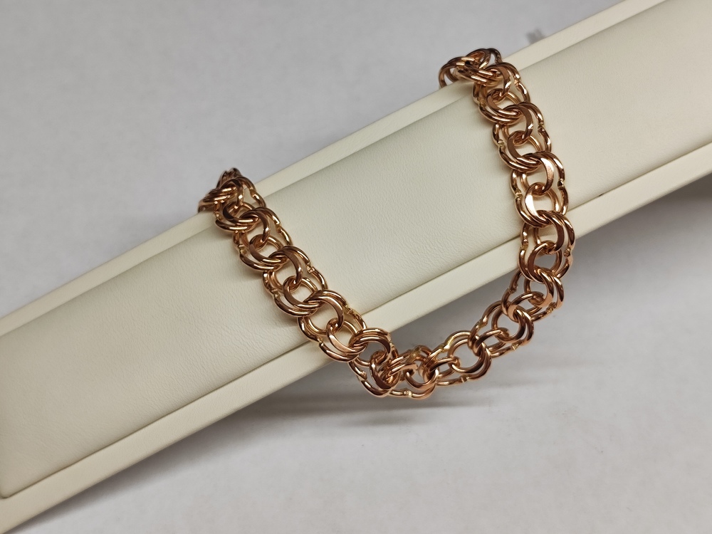 БЛБ585 БРАСЛЕТ ПОЛНОВЕСНЫЙ Бисмарк (Au 585)