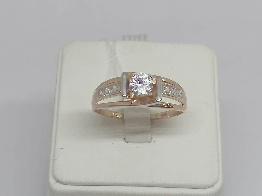 018591 КОЛЬЦО С КАМНЯМИ (Au 585)