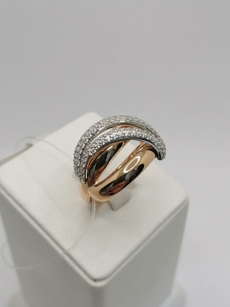 КОЛЬЦО С КАМНЯМИ (Au 585)