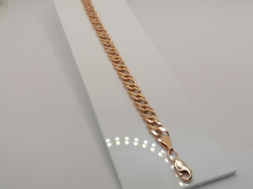 БРАСЛЕТ ПУСТОТЕЛЫЙ Ромб двойной (Au 585)