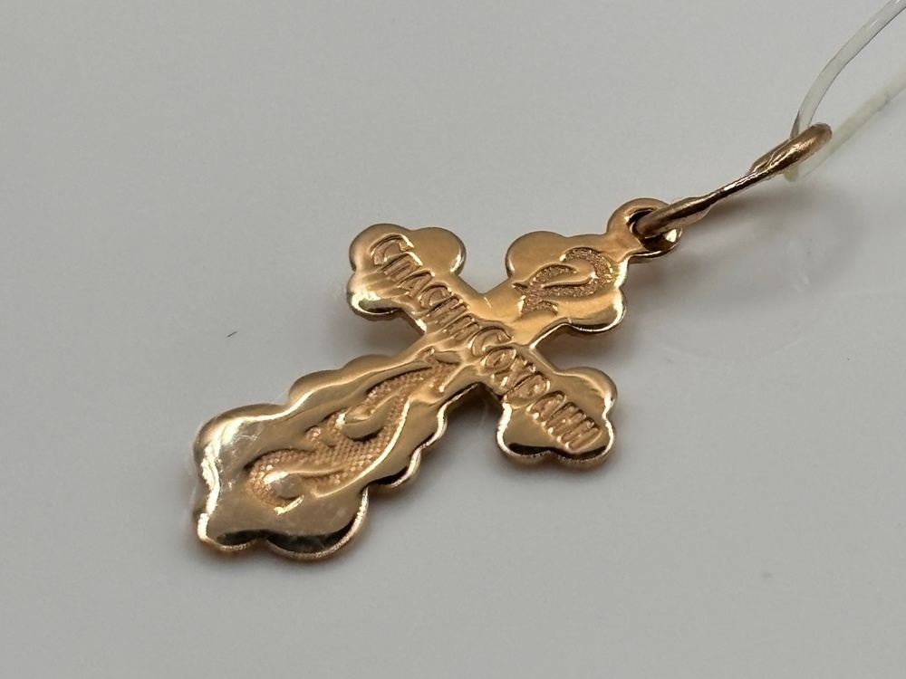 00-63-0094-00 ПОДВЕСКА КРЕСТ без камня (Au 585)