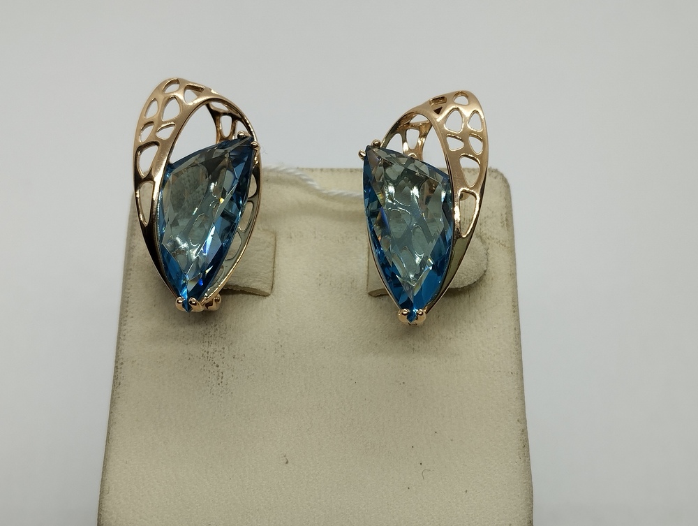 СЕРЬГИ С КАМНЕМ (Au 585)