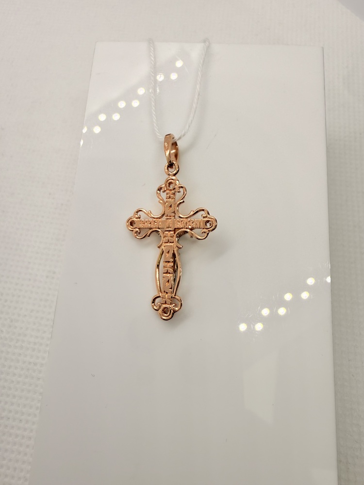 ПОДККИ585 ПОДВЕСКА КРЕСТ С КАМНЯМИ (Au 585)