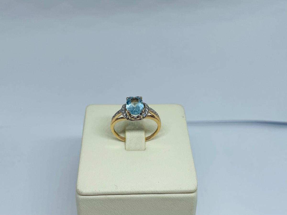 КОЛЬЦО С КАМНЯМИ (Au 585)