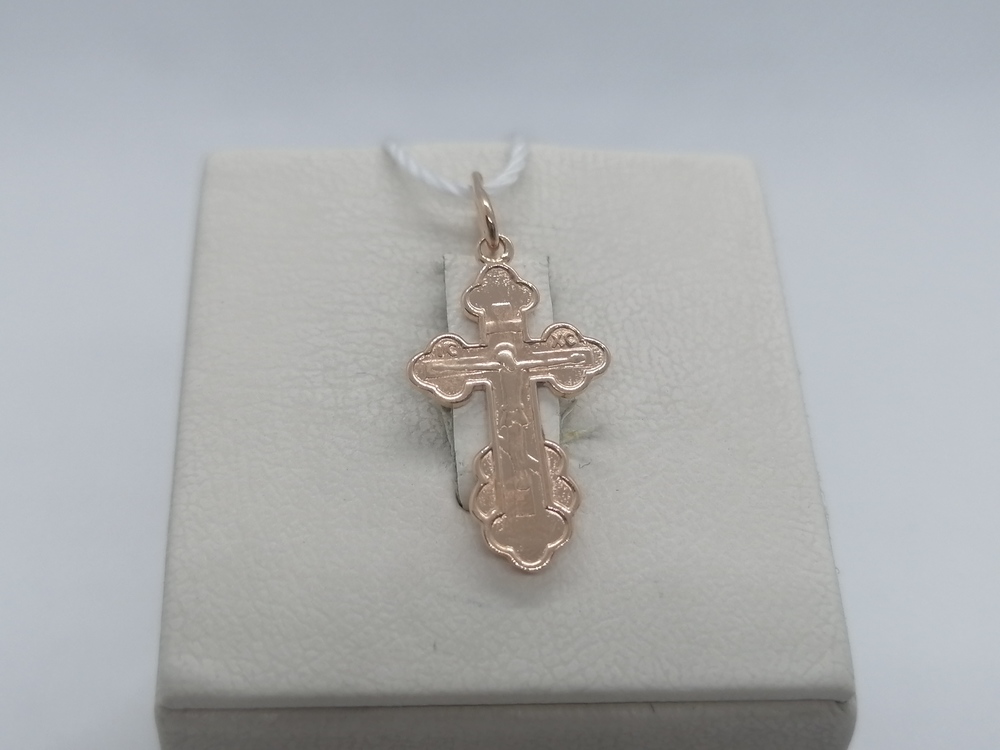 ПОДВЕСКА КРЕСТ БЕЗ КАМНЯ (Au 585)
