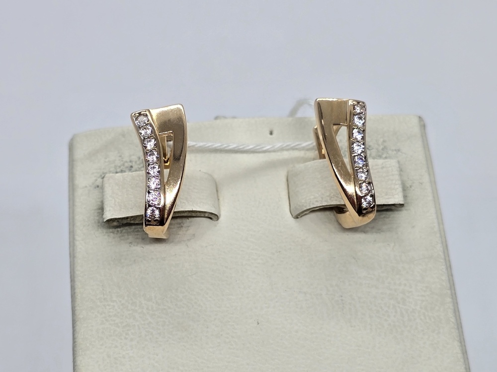 СКМИ585 СЕРЬГИ С КАМНЯМИ (Au 585)