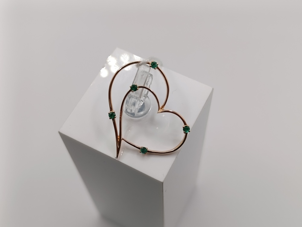 ПОДКМИ585 ПОДВЕСКА С КАМНЯМИ (Au 585)