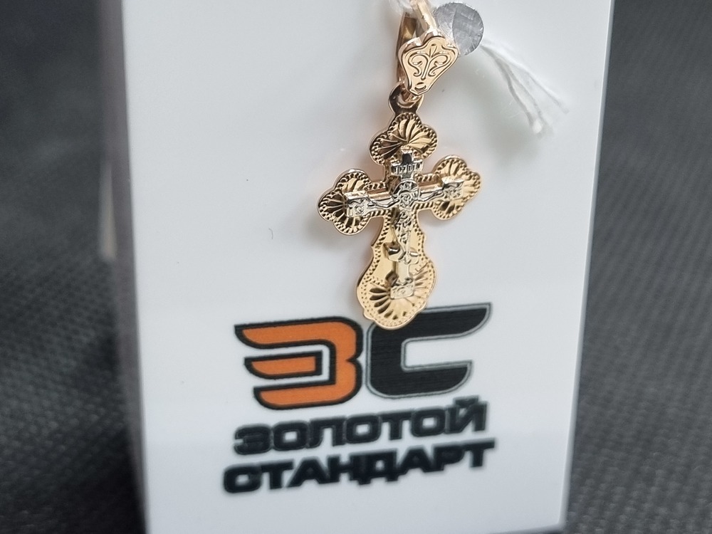 ПОДВЕСКА КРЕСТ БЕЗ КАМНЯ (Au 585)