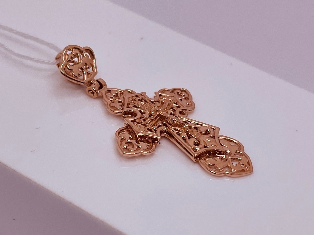 ПОДКБК585 ПОДВЕСКА КРЕСТ БЕЗ КАМНЯ (Au 585)