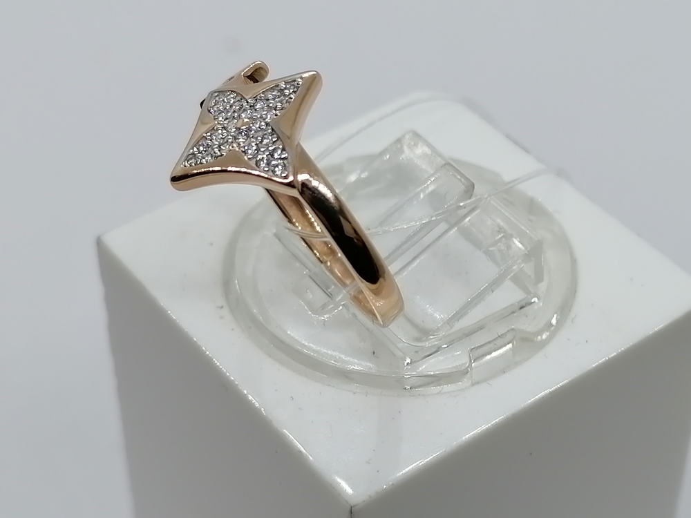 КОЛЬЦО С КАМНЯМИ (Au 585)