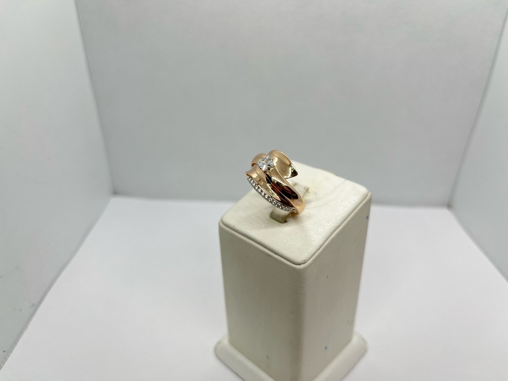 КОЛЬЦО С КАМНЯМИ (Au 585)