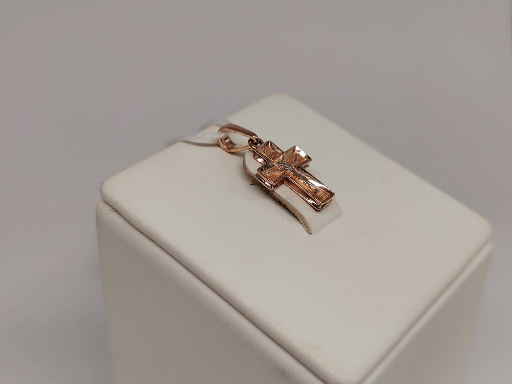 ПОДКБК585 ПОДВЕСКА КРЕСТ БЕЗ КАМНЯ (Au 585)